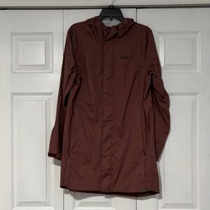 REI Women’s Hooded Raincoat in Deep Burgundy